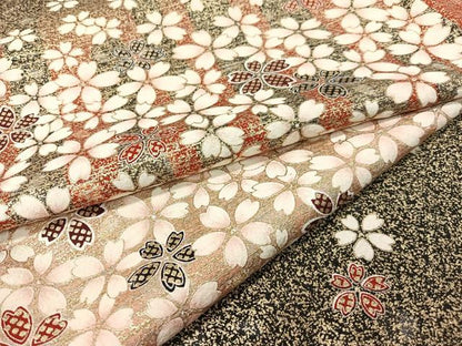 平和屋着物●上質な小紋　舞桜　暈し染め　金彩　正絹　逸品　CABC9821vp