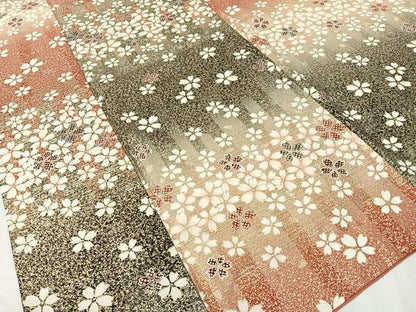 平和屋着物●上質な小紋　舞桜　暈し染め　金彩　正絹　逸品　CABC9821vp