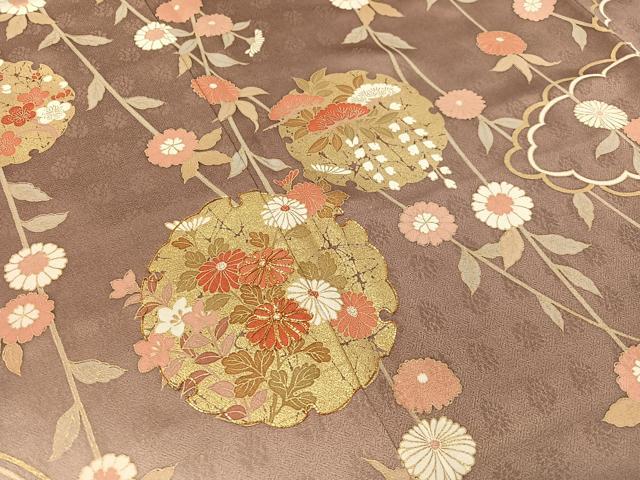 平和屋着物●訪問着 駒刺繍 雪輪枝垂れ花文 暈し染め 金彩 ますいわ屋扱い 正絹 逸品 CABC9822vp