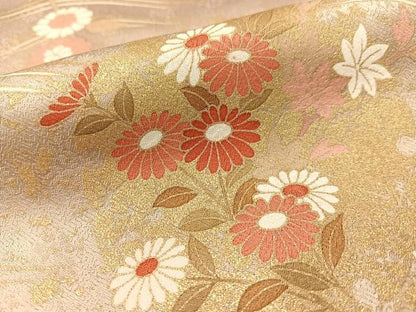 平和屋着物●訪問着 駒刺繍 雪輪枝垂れ花文 暈し染め 金彩 ますいわ屋扱い 正絹 逸品 CABC9822vp