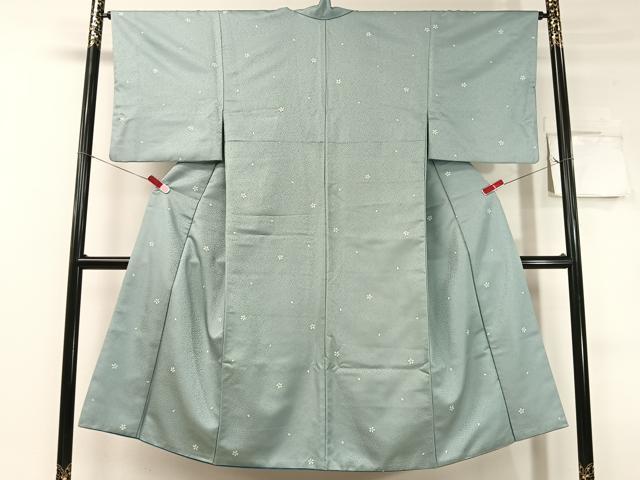 平和屋着物●男性　小紋　舞桜　胴抜き仕立て　洗える着物　CABC9826vp