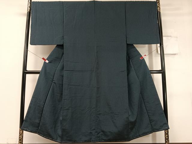 平和屋着物●男性　お召　縞　正絹　逸品　未使用　CABC9827vp