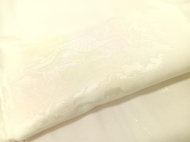 平和屋着物●長襦袢　袷　龍道華彩　名所風景地紋　暈し染め　正絹　逸品　未使用　CABC9828vp