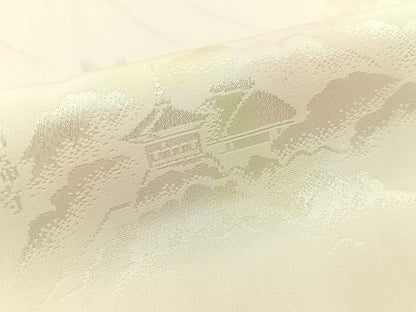 平和屋着物●長襦袢　袷　龍道華彩　名所風景地紋　暈し染め　正絹　逸品　未使用　CABC9828vp