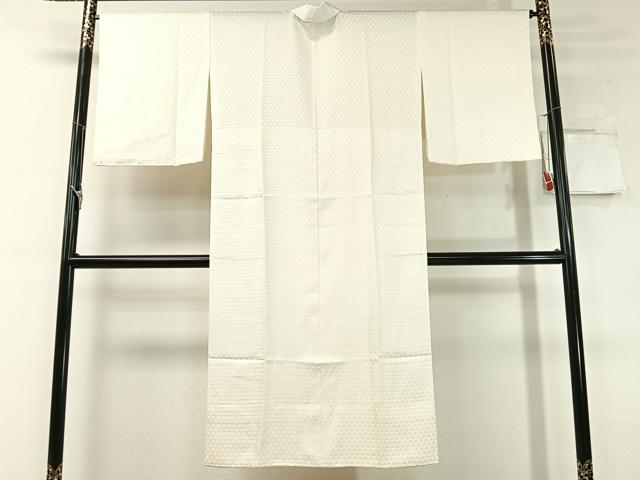 平和屋着物●長襦袢　無双仕立て　鱗地紋　胡粉色　正絹　逸品　未使用　CABC9830vp