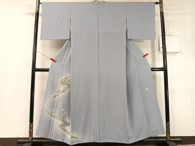 平和屋着物●京友禅の人間国宝　上野為二　色留袖　風景花文　暈し染め　正絹　逸品　CABC9831vp