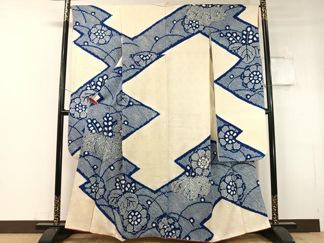 平和屋着物●豪華振袖 総絞り 駒刺繍 吉祥桐花文 正絹 逸品 CABC9835vp