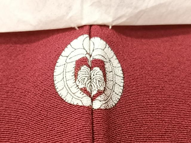 平和屋着物●上質な色無地 蘇芳色 ロング丈 正絹 逸品 未使用 CABC9838vp