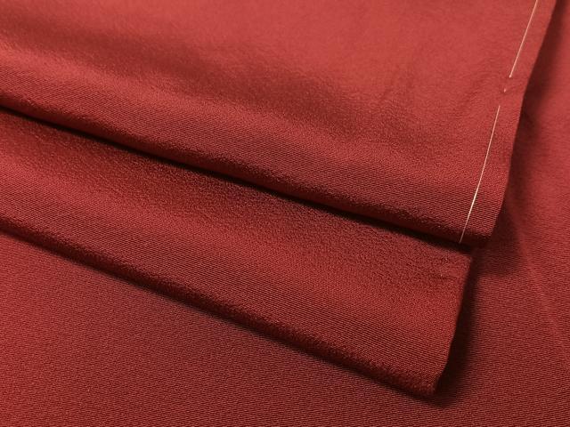 平和屋着物●上質な色無地 蘇芳色 ロング丈 正絹 逸品 未使用 CABC9838vp