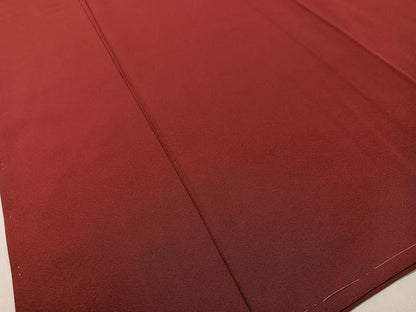 平和屋着物●上質な色無地 蘇芳色 ロング丈 正絹 逸品 未使用 CABC9838vp