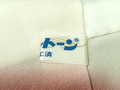 平和屋着物●上質な小紋　短冊花文　黒地　正絹　逸品　未使用　CABC9845vp