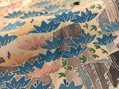 平和屋着物●本加賀友禅作家　杉浦伸　黒留袖　立波草花文　正絹　逸品　CABC9846vp
