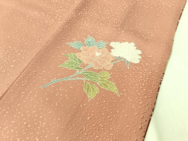 平和屋着物●訪問着　流水鹿の子花鳥文　暈し染め　金彩　正絹　逸品　CABC9850vp