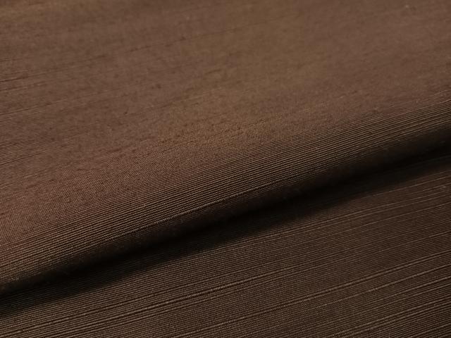 平和屋着物●上質な紬　色無地　赤墨色　正絹　逸品　CABC9856vp