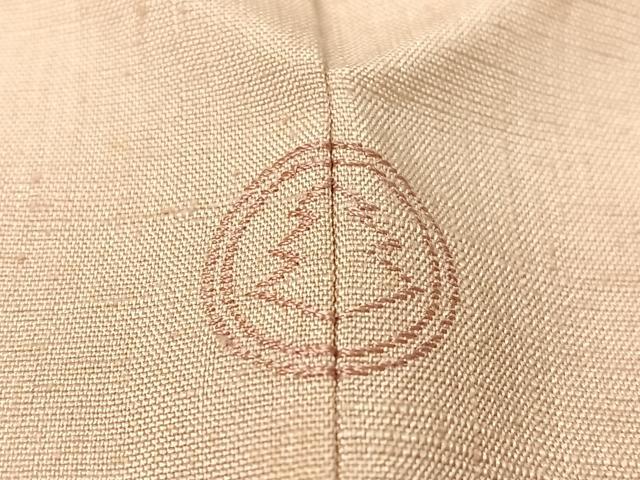 平和屋着物●上質な紬　色無地　砥粉色　正絹　逸品　CABC9857vp