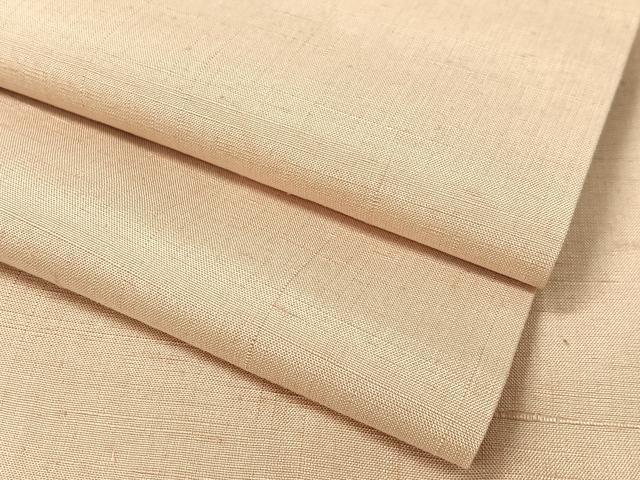 平和屋着物●上質な紬　色無地　砥粉色　正絹　逸品　CABC9857vp