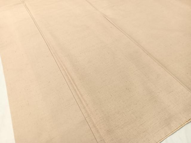 平和屋着物●上質な紬　色無地　砥粉色　正絹　逸品　CABC9857vp
