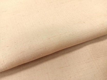 平和屋着物●上質な紬　色無地　砥粉色　正絹　逸品　CABC9857vp