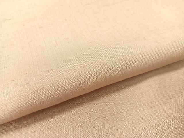 平和屋着物●上質な紬　色無地　砥粉色　正絹　逸品　CABC9857vp