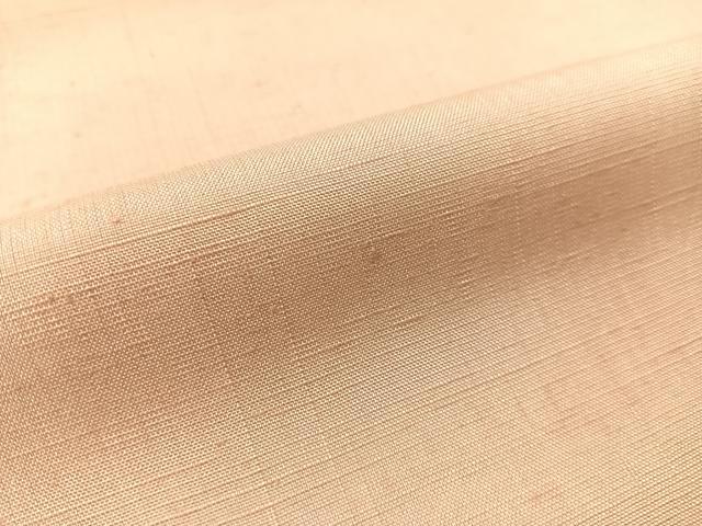 平和屋着物●上質な紬　色無地　砥粉色　正絹　逸品　CABC9857vp