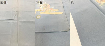 平和屋着物●訪問着　道長御所車花文　暈し染め　金彩　正絹　逸品　CABC9859vp