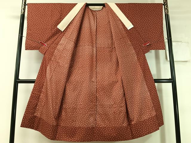 平和屋着物●長襦袢　無双仕立て　舞桜　麻の葉地紋　洗える着物　未使用　CABC9862vp