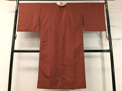 平和屋着物●長襦袢　無双仕立て　舞桜　麻の葉地紋　洗える着物　未使用　CABC9862vp