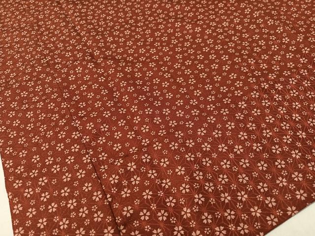 平和屋着物●長襦袢　無双仕立て　舞桜　麻の葉地紋　洗える着物　未使用　CABC9862vp