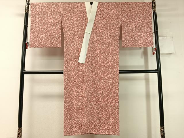 平和屋着物●長襦袢　無双仕立て　梅花文　麻の葉地紋　洗える着物　未使用　CABC9864vp