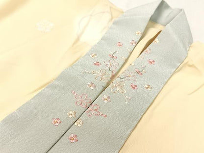 平和屋着物●長襦袢　無双仕立て　舞花文　暈し染め　半衿刺繍　洗える着物　CABC9868vp