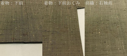 平和屋着物●男性　紬　アンサンブル　霞文様　正絹　逸品　CABC9870vp