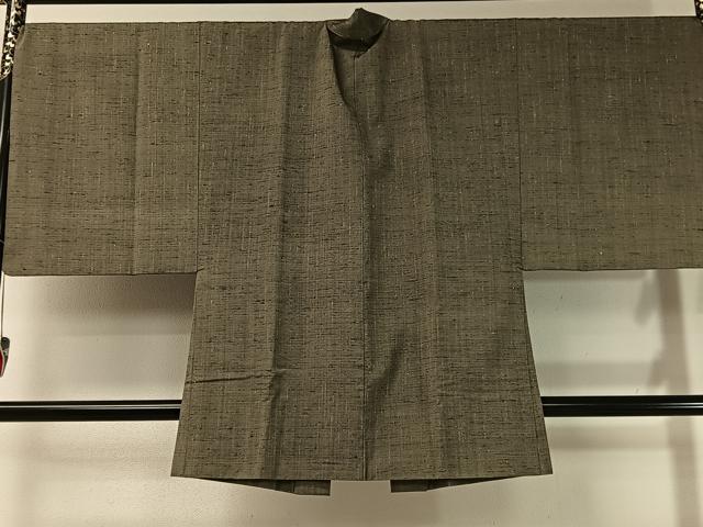 平和屋着物●男性　紬　アンサンブル　霞文様　正絹　逸品　CABC9870vp