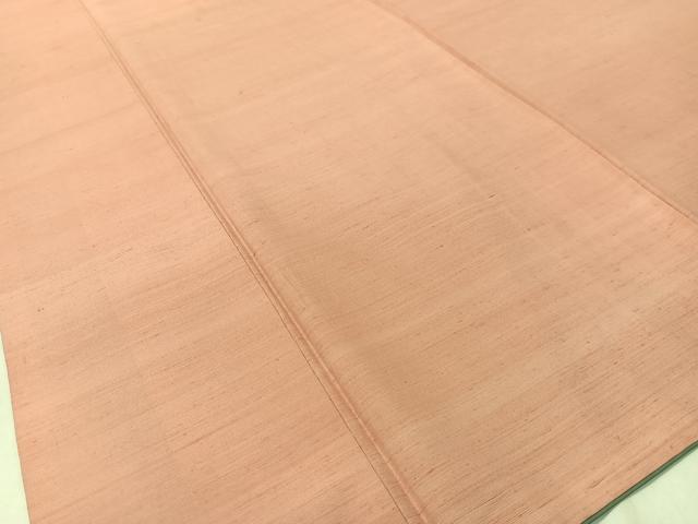 平和屋着物●紅花紬　米沢　霞文　正絹　逸品　CABC9875vp