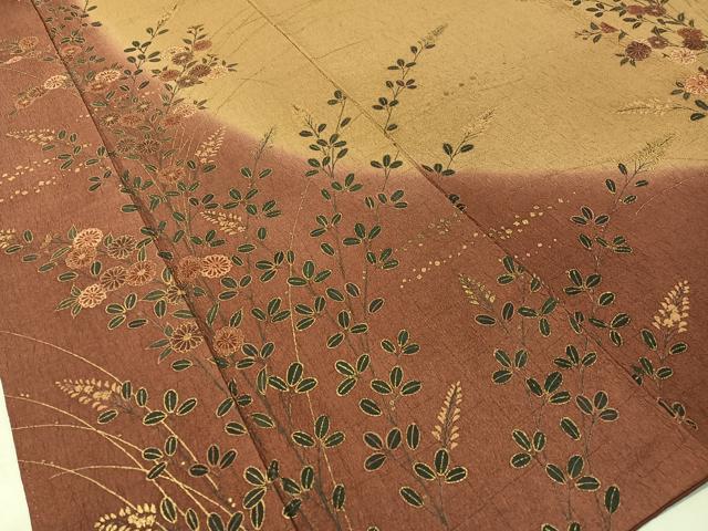 平和屋着物●訪問着　菊花文　暈し染め　金彩　正絹　逸品　CABC9899vp