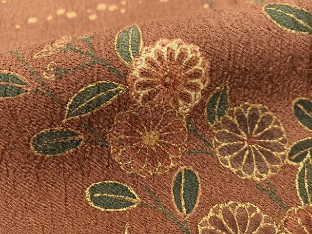 平和屋着物●訪問着　菊花文　暈し染め　金彩　正絹　逸品　CABC9899vp
