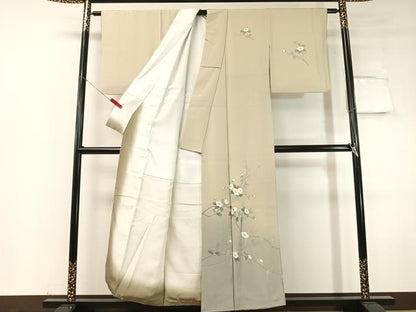 平和屋着物●訪問着　友禅　作家物　枝椿　暈し染め　正絹　逸品　CABC9902vp