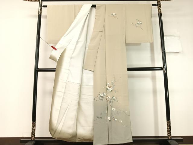 平和屋着物●訪問着　友禅　作家物　枝椿　暈し染め　正絹　逸品　CABC9902vp