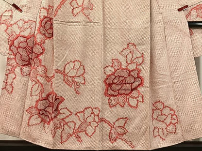 平和屋着物●豪華振袖　総絞り　草花文　正絹　逸品　CABC9903vp