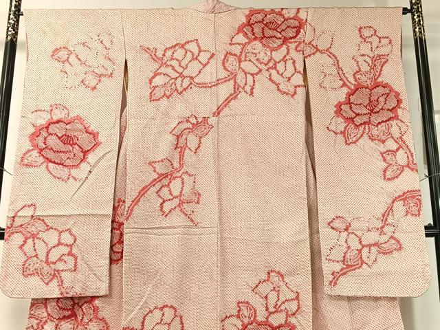 平和屋着物●豪華振袖　総絞り　草花文　正絹　逸品　CABC9903vp