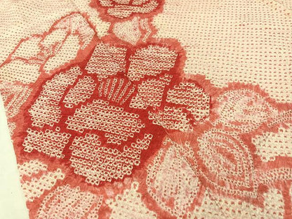 平和屋着物●豪華振袖　総絞り　草花文　正絹　逸品　CABC9903vp
