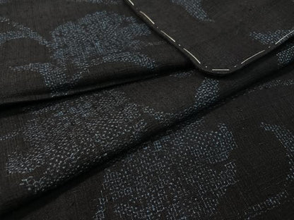 平和屋着物●本場結城紬　重要無形文化財　100亀甲　更紗唐草文　正絹　逸品　未使用　CABC9904vp