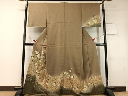 平和屋着物●訪問着　天井花丸文　暈し染め　金銀彩　正絹　逸品　CABC9909vp
