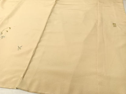 平和屋着物●色留訪問着　総刺繍　駒刺繍　繍逸　虫　大名行列　金銀糸　仮絵羽　正絹　逸品　未使用　CABC9912vp