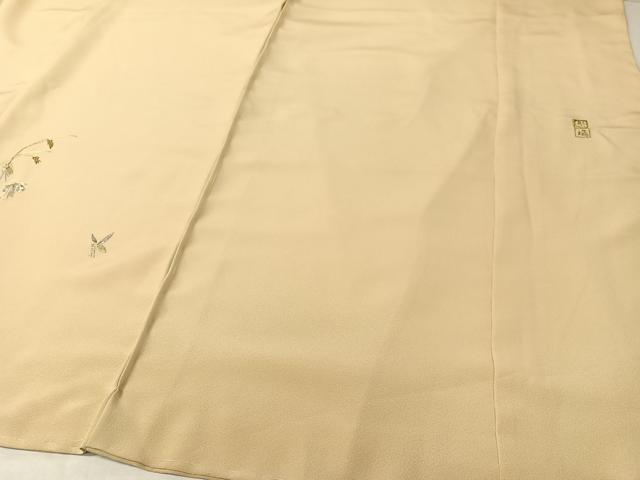 平和屋着物●色留訪問着　総刺繍　駒刺繍　繍逸　虫　大名行列　金銀糸　仮絵羽　正絹　逸品　未使用　CABC9912vp