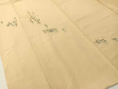 平和屋着物●色留訪問着　総刺繍　駒刺繍　繍逸　虫　大名行列　金銀糸　仮絵羽　正絹　逸品　未使用　CABC9912vp