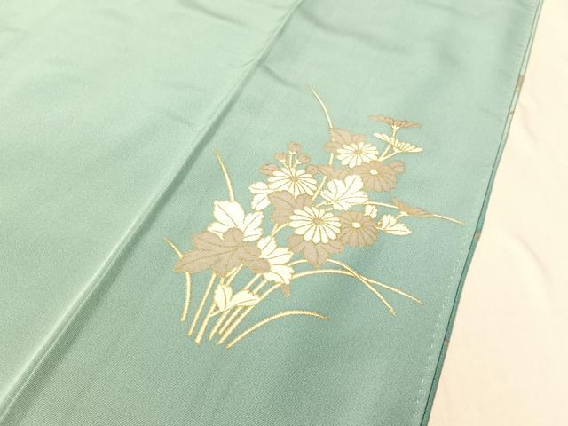 平和屋着物●訪問着　雪輪扇面花文　暈し染め　金彩　正絹　逸品　CABC9919vp