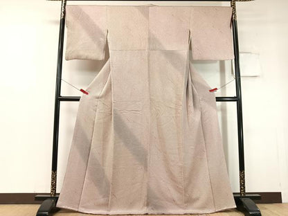 平和屋着物●訪問着　総絞り　斜線文　ロング丈　正絹　逸品　CABC9925vp