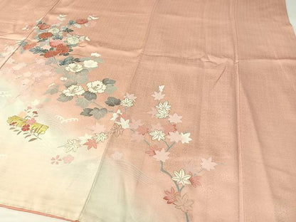 平和屋着物●訪問着　花筏文　暈し染め　金銀彩　正絹　逸品　未使用　CABC9950vp