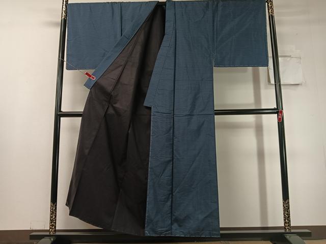 平和屋着物●男性　本場大島紬　アンサンブル　80亀甲　総詰め　正絹　逸品　未使用　CABC9961vp
