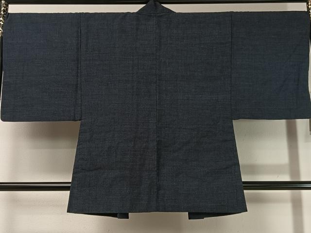 平和屋着物●男性　結城紬　アンサンブル　杢　霞文　正絹　逸品　CABC9963vp